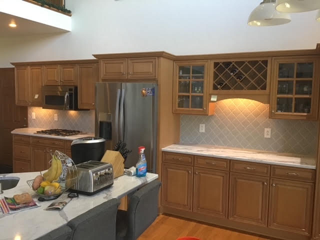 Beautiful kitchen backsplash tile install