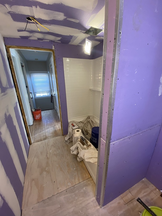 Bathroom with updated plumbing and sub floor by BRM