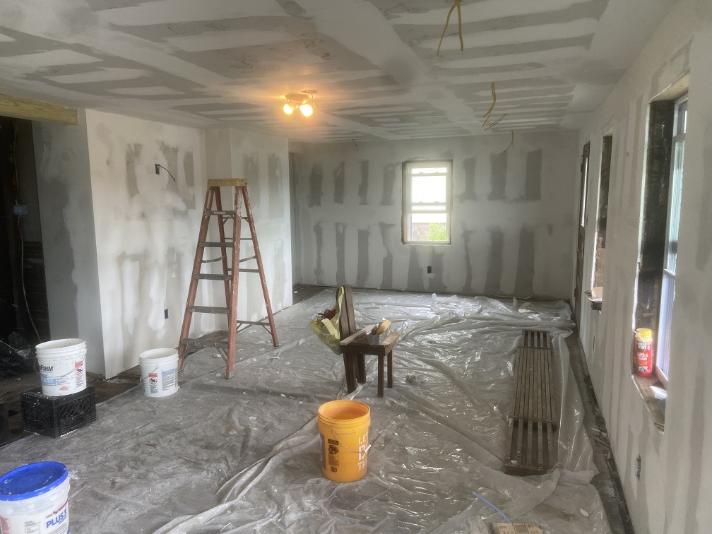 Smooth finish drywall work today