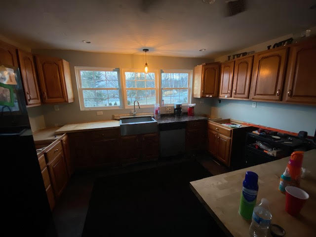 Kitchen cabinet and flooring install 